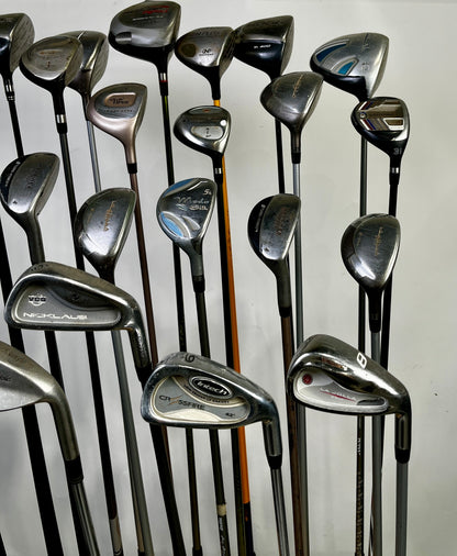 Wholesale Lot of 24 Assorted Drivers, Fairway Woods, Hybrids, and Single Irons.-Next Round