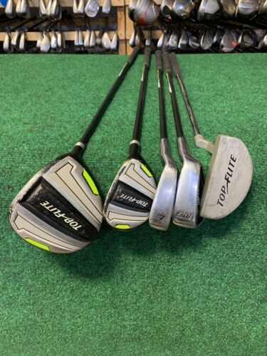 Top Flite 1W, Hybrid, 7i, SW and Putter Green Kid’s Club Set 48”-51” Height RH-Next Round
