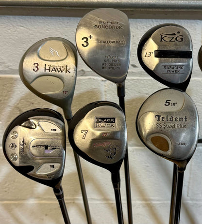 Wholesale Lot of 35 Golf Clubs - Assorted Fairway Woods - RH/LH - Mixed Flexes