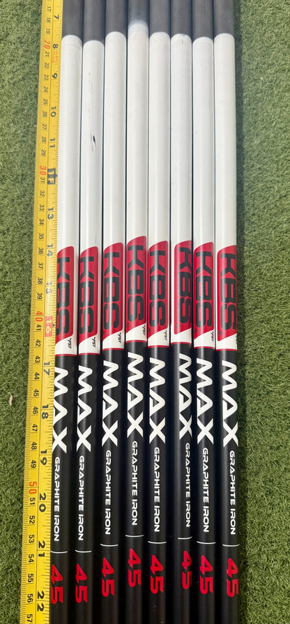 Wholesale Lot of 8 Golf Shafts - KBS MAX - 45 - Lite Flex-Next Round