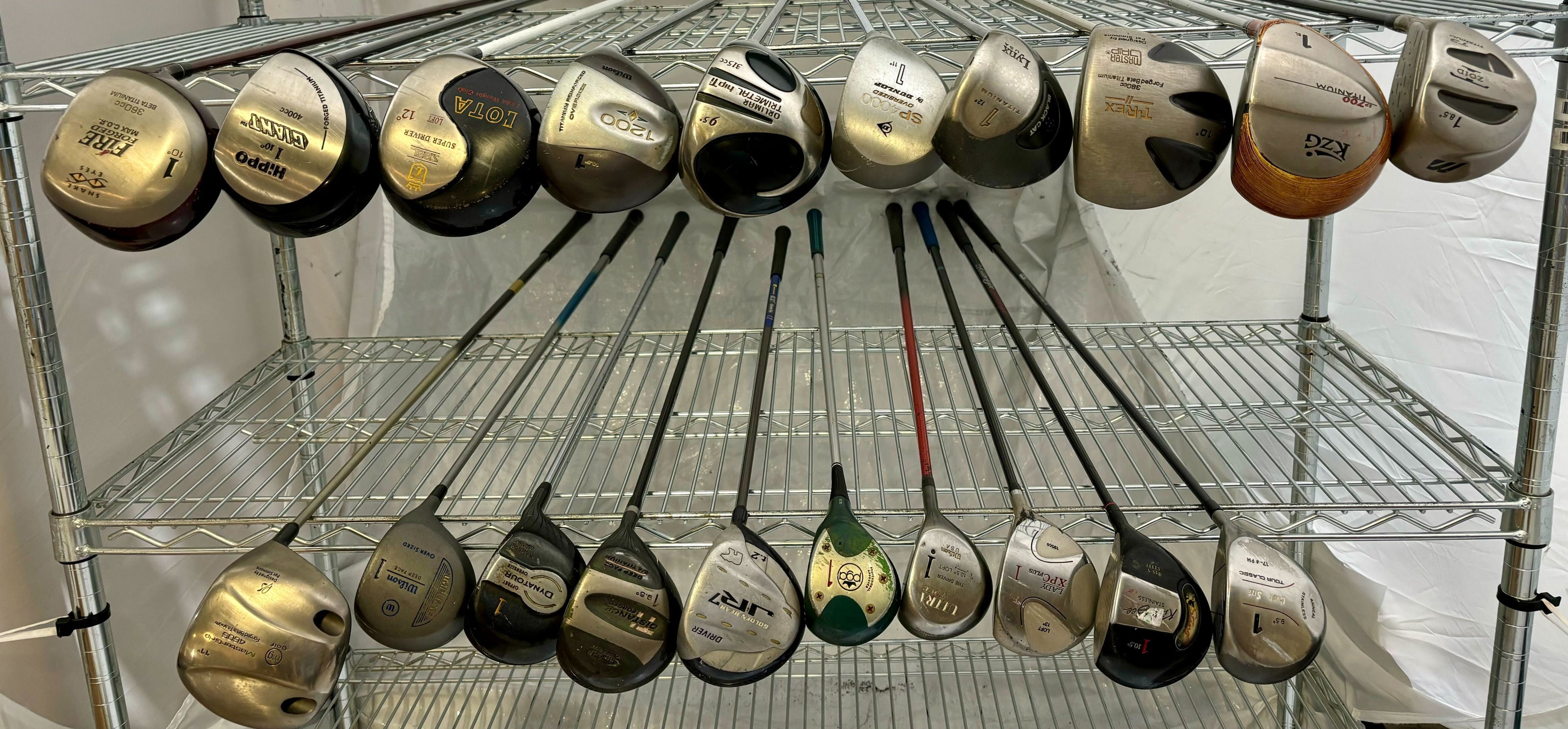 Wholesale Lot of 20 Golf Clubs - Assorted Drivers-Next Round