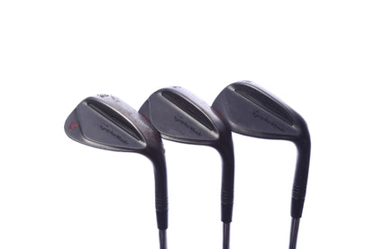 Used TaylorMade Milled Grind 2 Black Wedge Set - Right-Handed - 50*, 54*, 58* - Stiff Flex