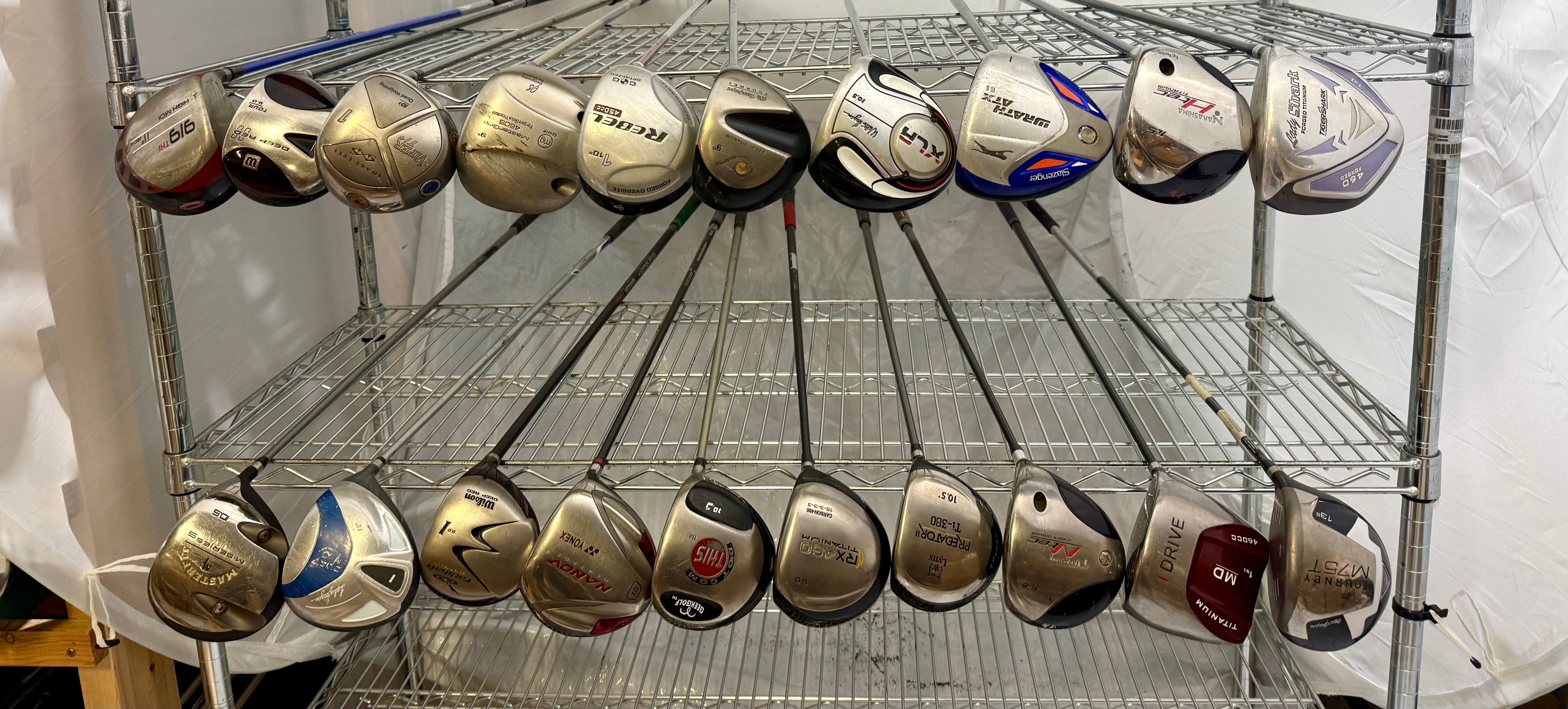 Wholesale Lot of 20 Golf Clubs - Mixed Drivers