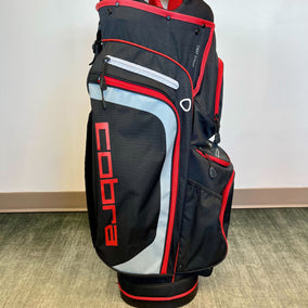 Cobra Cart Bag Red/Black 13 Dividers/7 Pockets with Strap and Rain Cover-Next Round