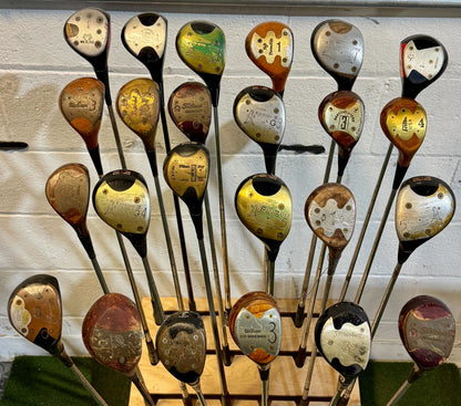 Wholesale Lot of 50 Golf Clubs - Vintage Persimmon Woods - Right-Handed-Next Round