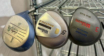 Wholesale Lot of 30 Golf Clubs - Wilson, Maxfli, and Mizuno Fairway Woods-Next Round
