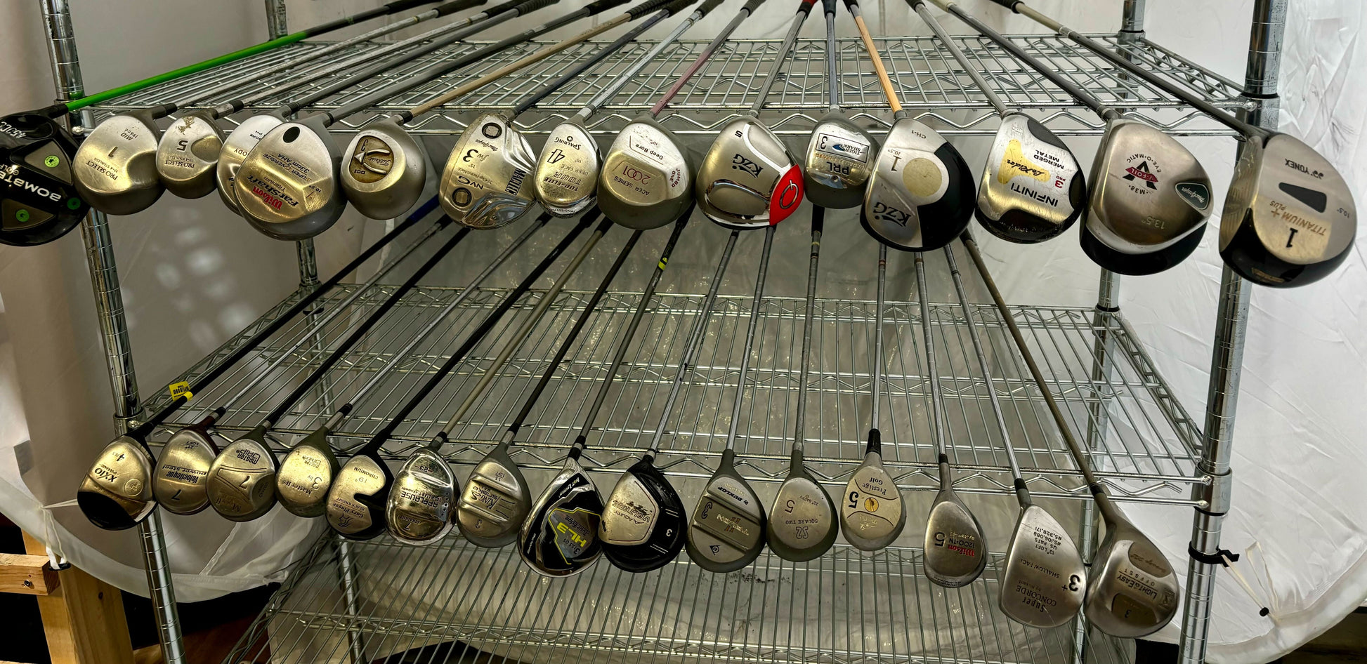 Wholesale Lot of 30 Golf Clubs - Assorted Fairway Woods and Drivers-Next Round