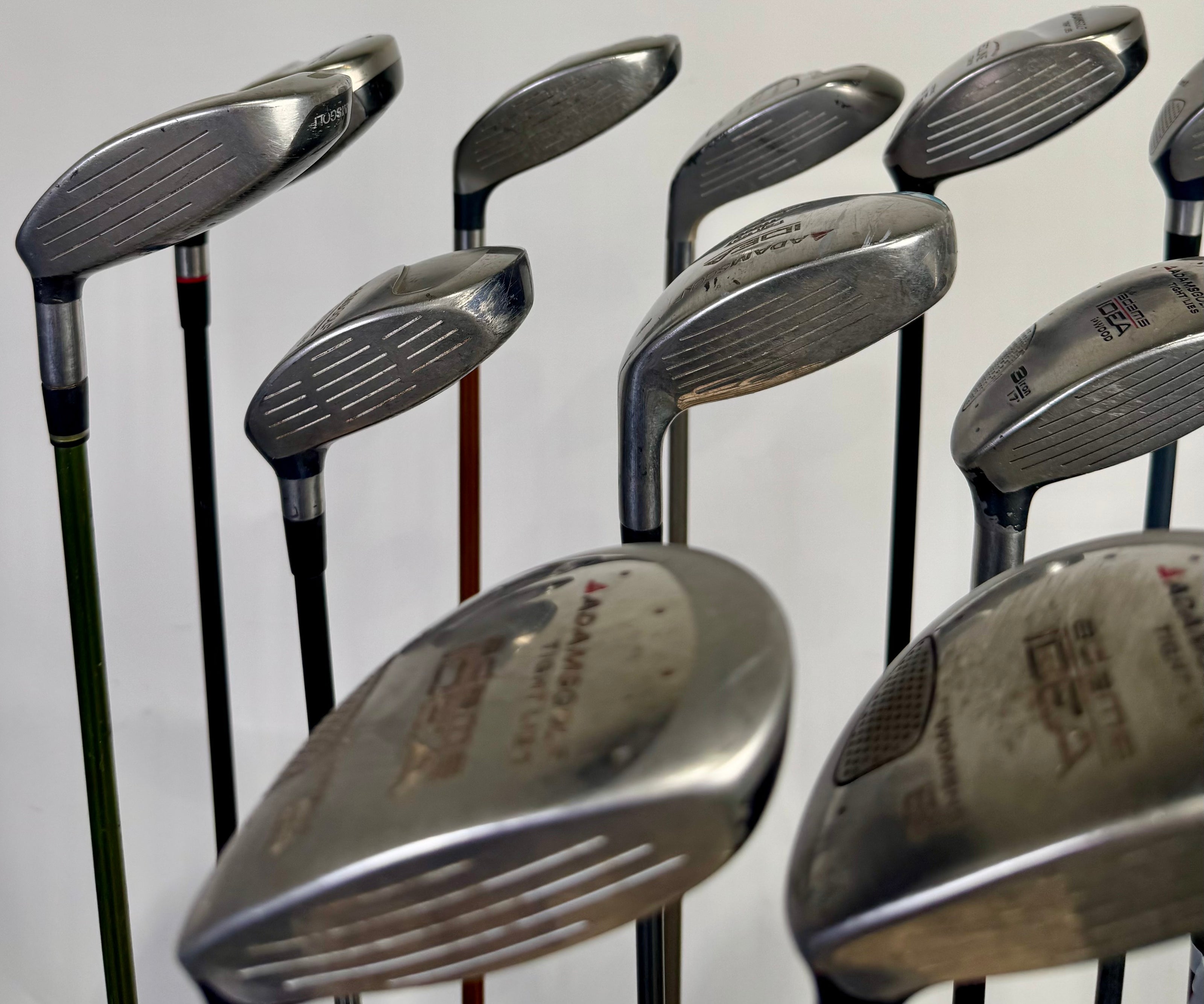 Wholesale Lot of 24 Adams Hybrids and Fairway Woods.-Next Round