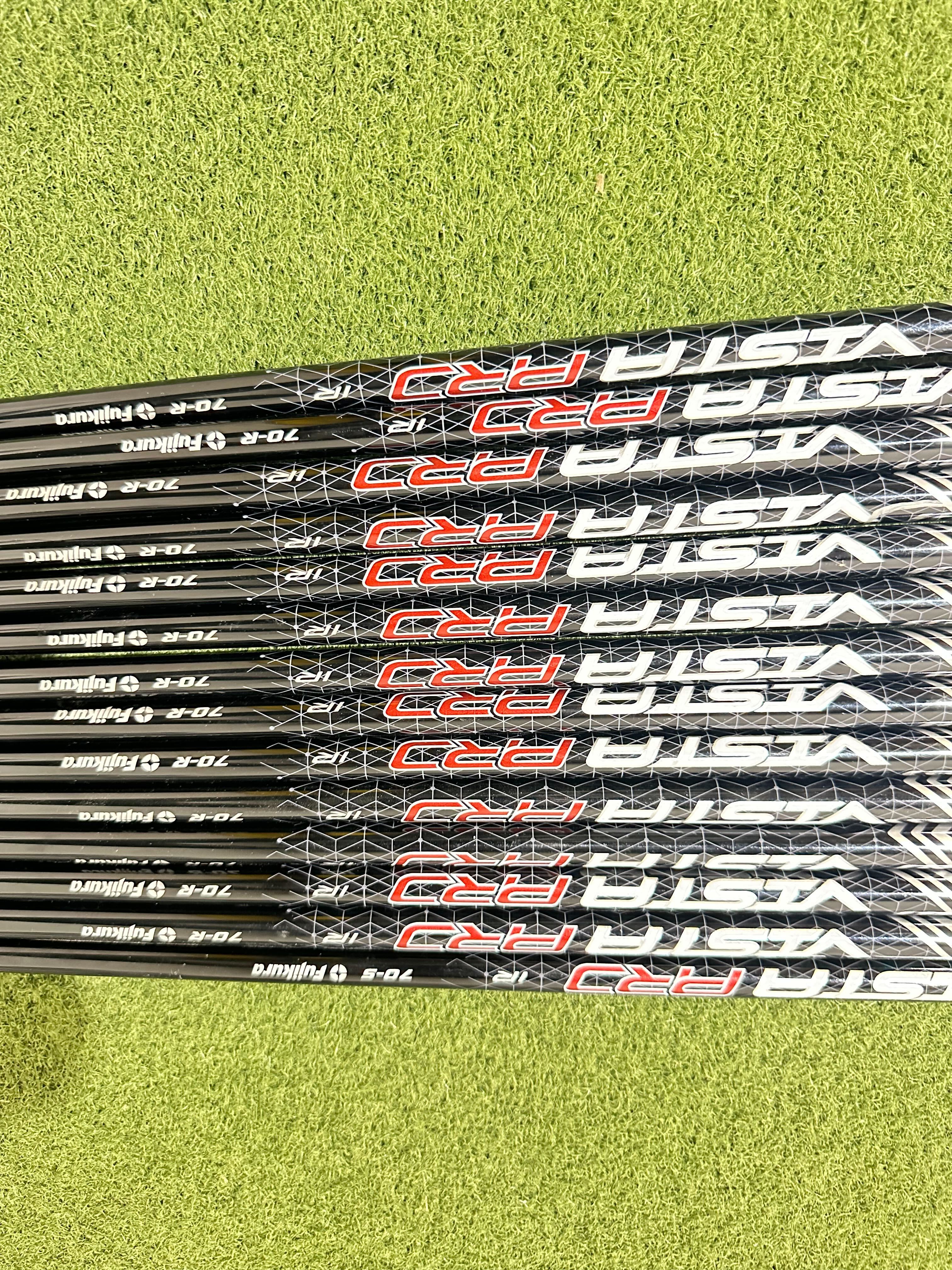 Lot of 14 Premium Golf Shafts - Various Lengths, Flexes, and Brands-Next Round