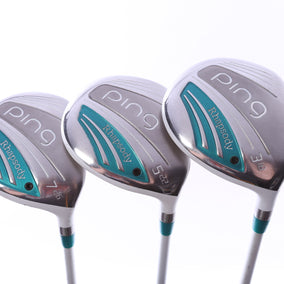 Used Ping Rhapsody 2015 Wood Set - Right-Handed - 3W, 5W, 7W - Ladies Flex-Next Round