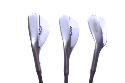 Used Ping s159 Chrome Wedge Set - Left-Handed - 52*, 56*, 60* - Soft Regular Flex