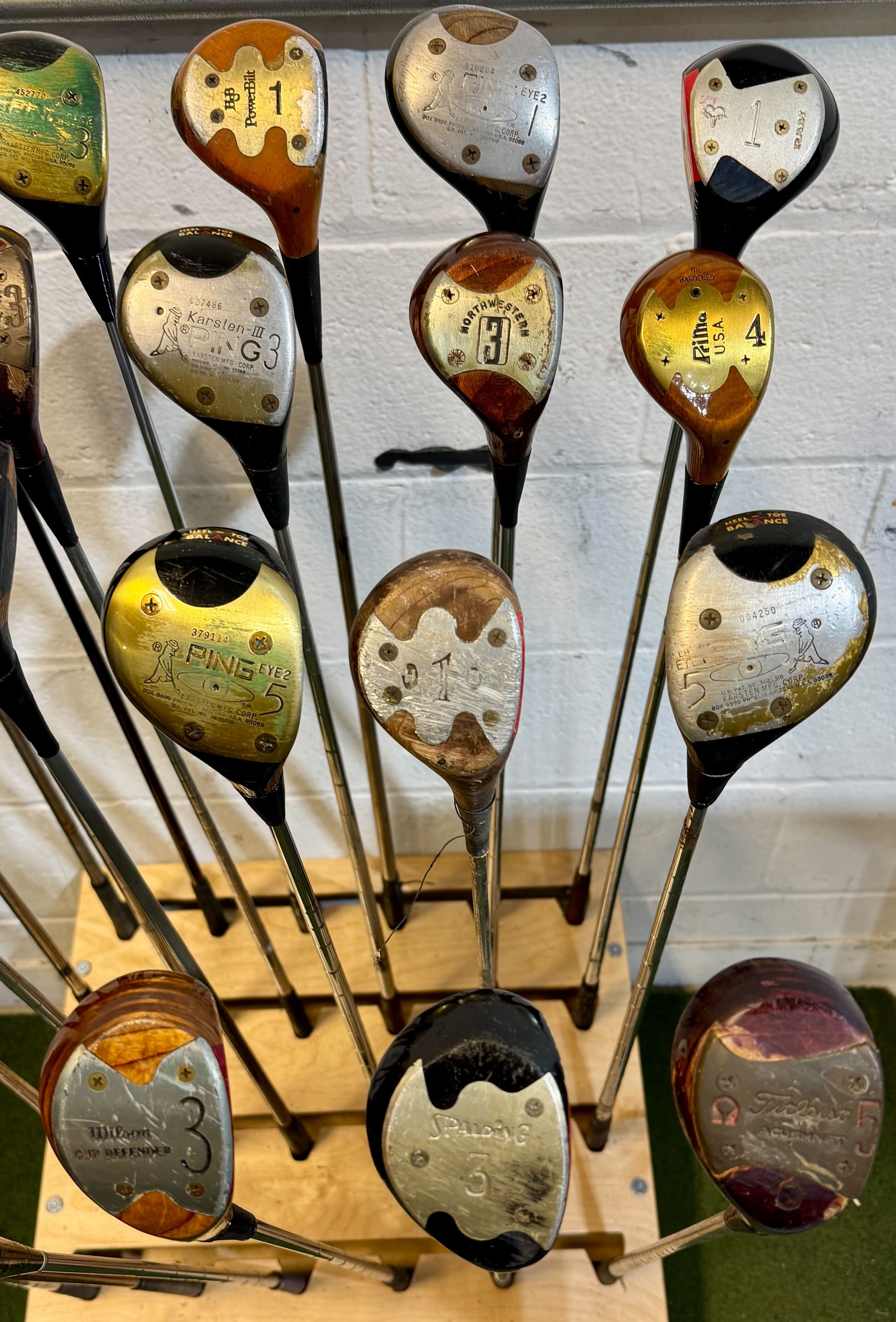 Wholesale Lot of 50 Golf Clubs - Vintage Persimmon Woods - Right-Handed-Next Round