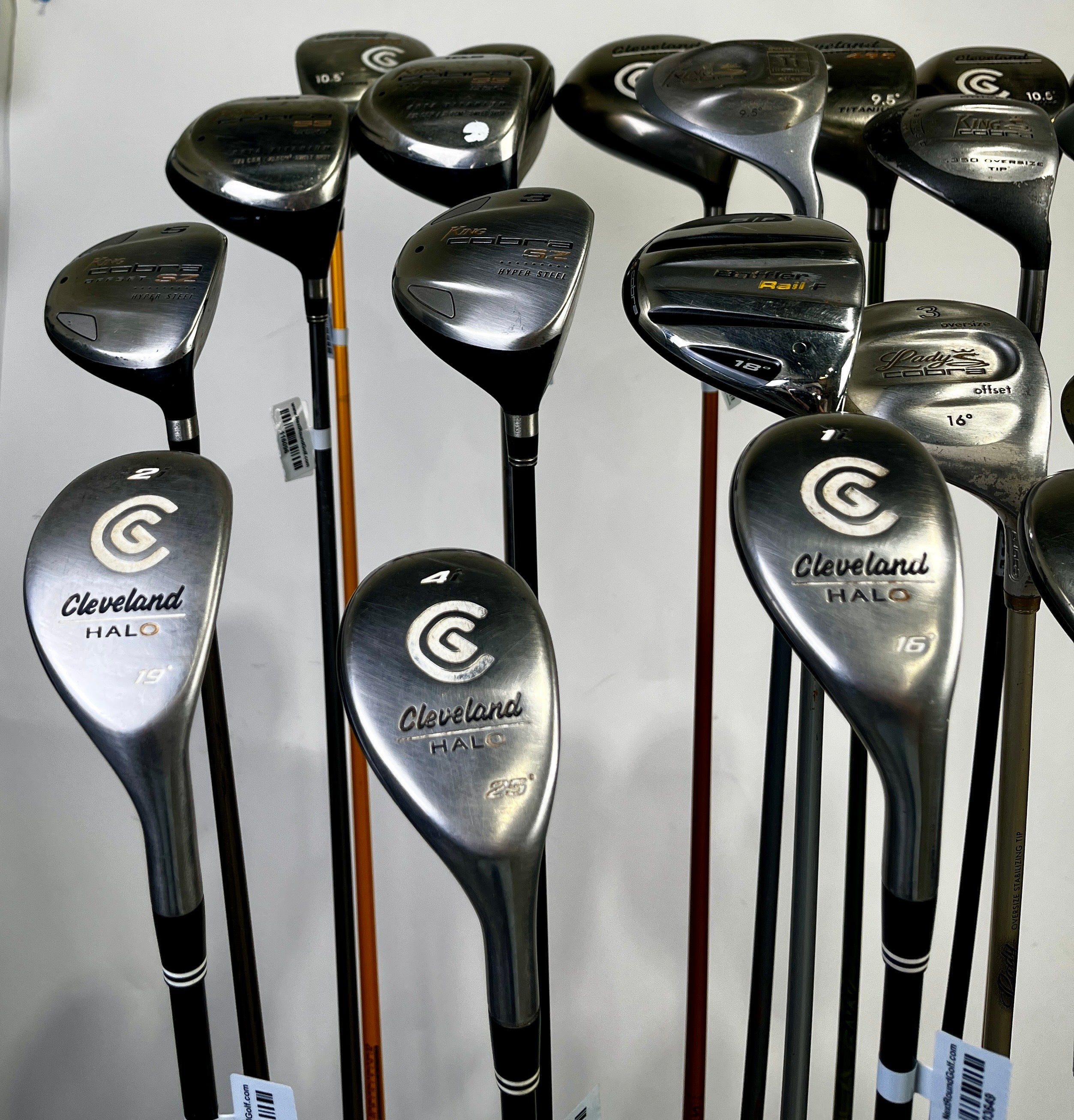 Wholesale Lot of 24 Cobra Drivers and Woods with Cleveland Drivers and Hybrids-Next Round