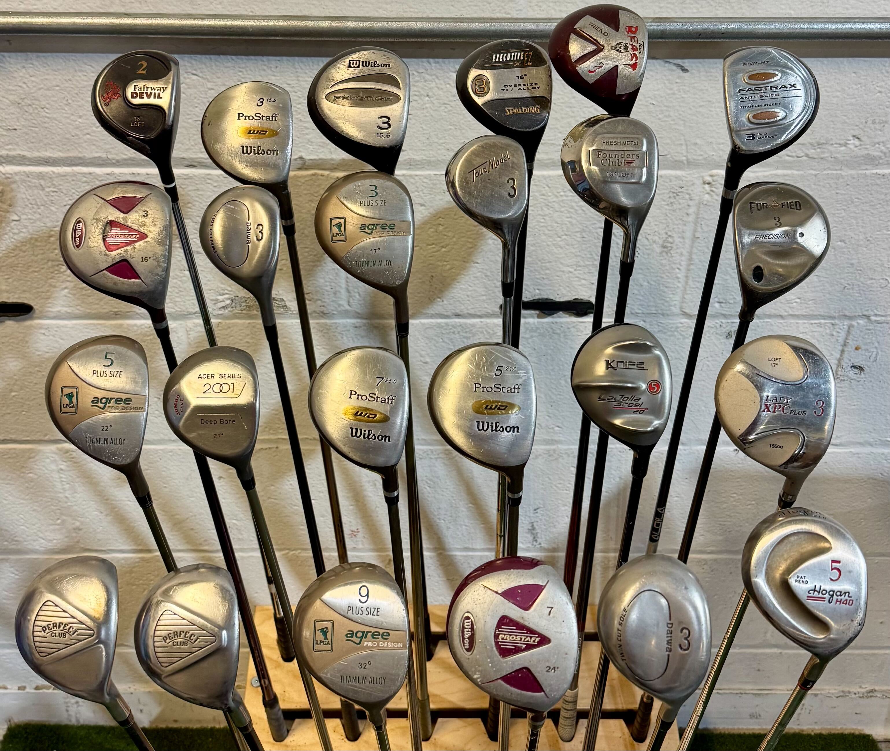 Wholesale Lot of 40 Golf Clubs - Assorted Fairway Woods-Next Round