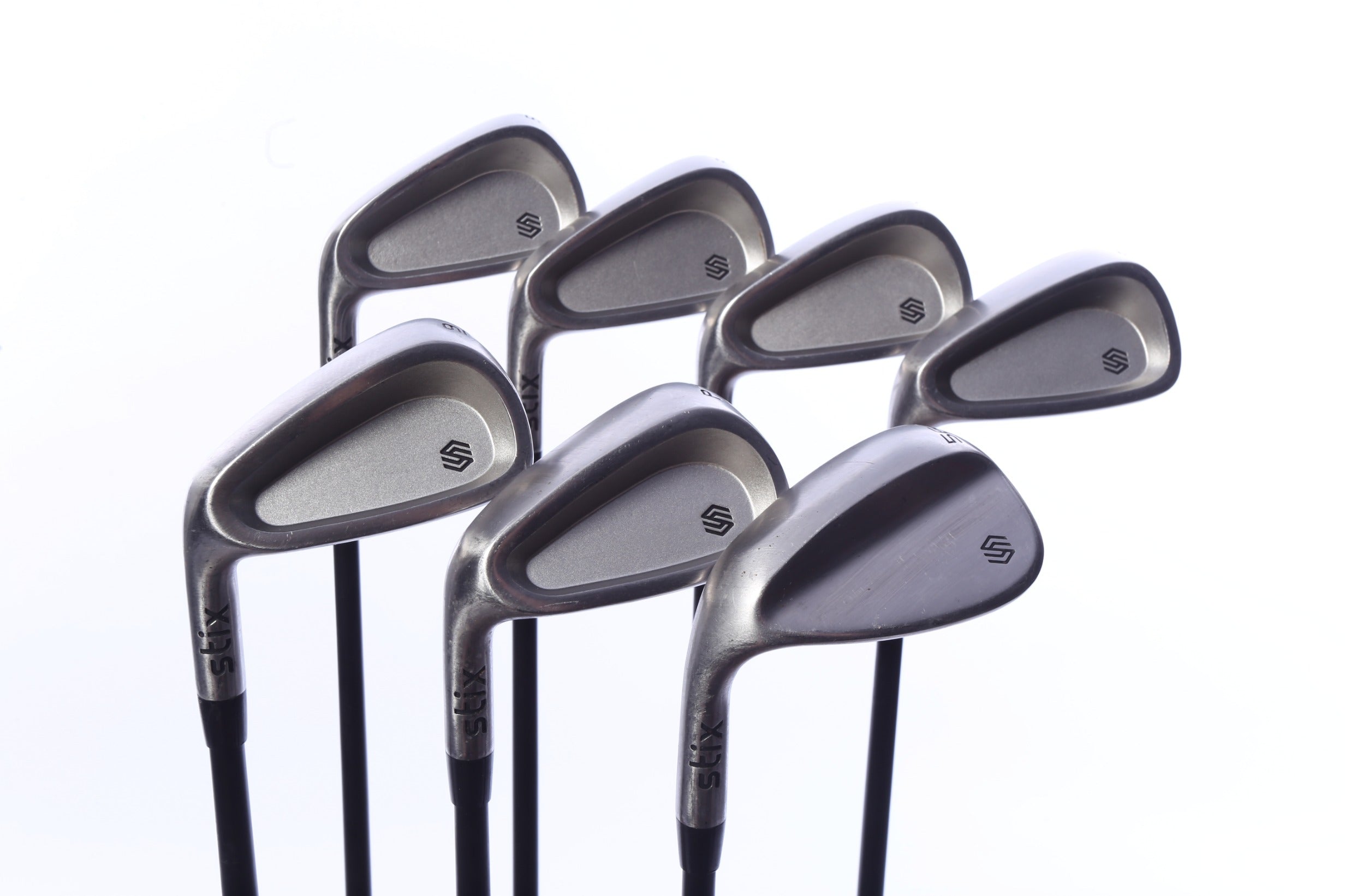 Used Stix All Black Iron Set - Left-Handed - 5-PW, 56  - Stiff Flex