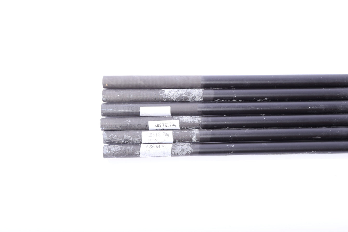 Used Kbs Tgi Tour Graphite 70 Regular Plus Graphite Iron Shaft Set 34.5"-37"-Next Round