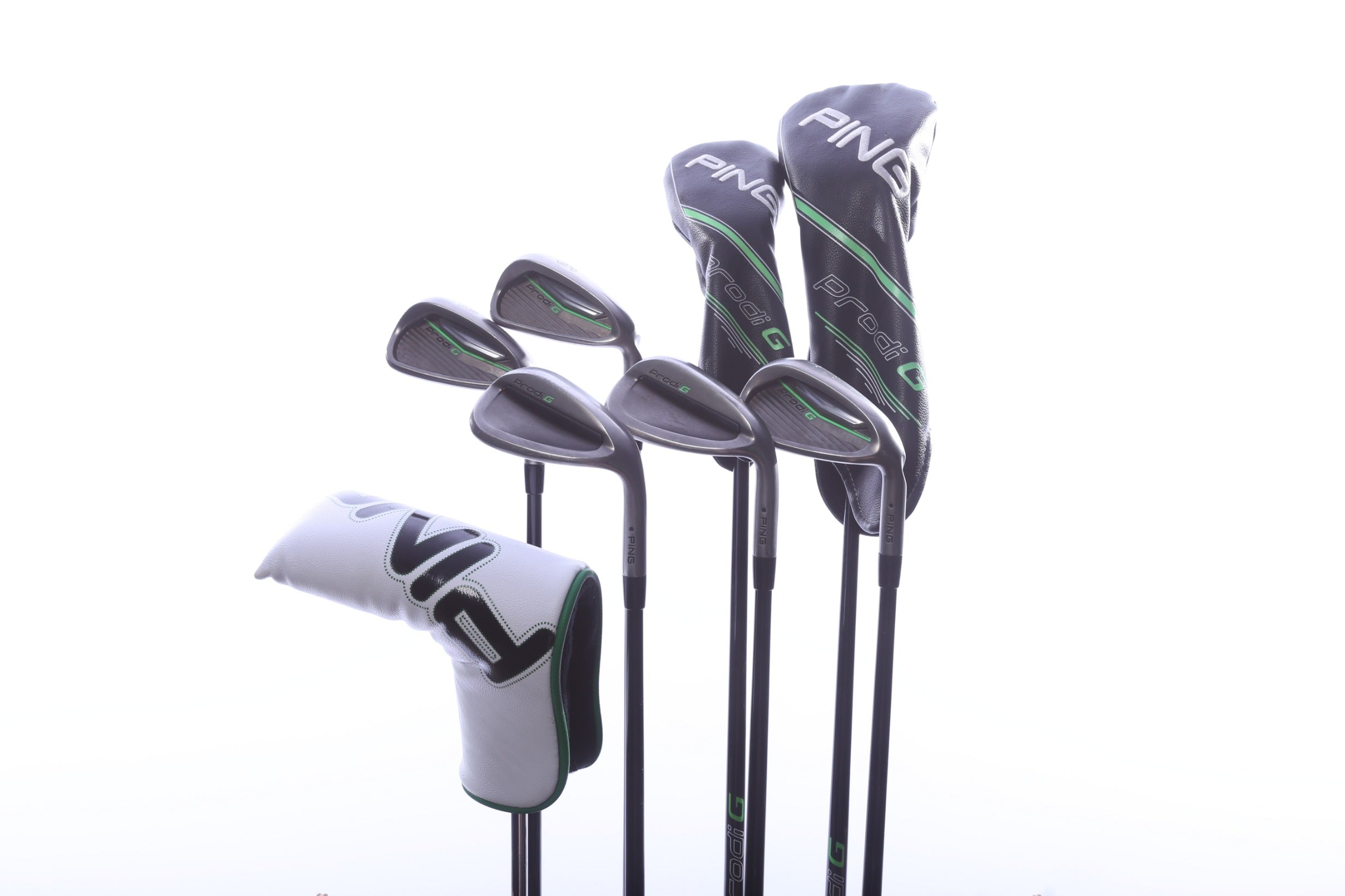 Used Ping Prodi G Kids Set - Right-Handed - FW, HY, 6i, 8i, PW, GW, SW, Putter - Junior Flex