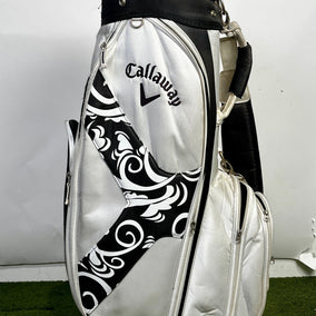 Callaway Solaire Staff Bag - 9 Dividers 5 Pockets- Black and White-Next Round