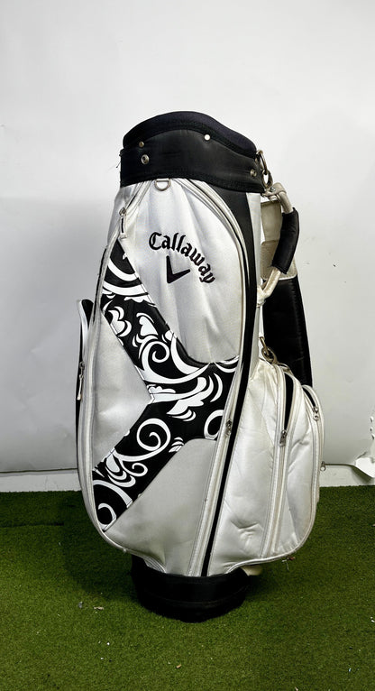 Callaway Solaire Staff Bag - 9 Dividers 5 Pockets- Black and White-Next Round
