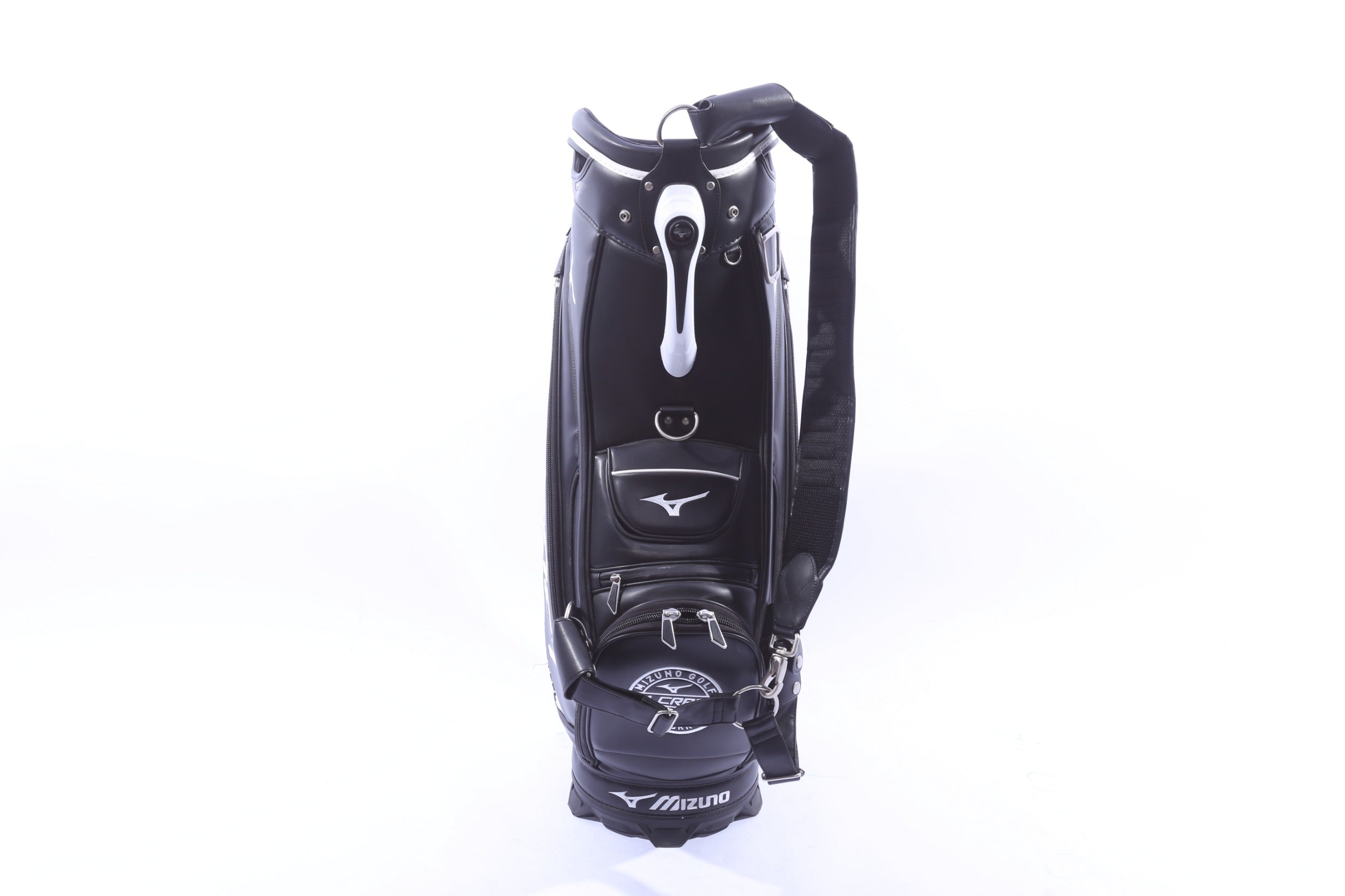 Used Mizuno All Other Models Black Staff Bag - 6-Way - 9 Pockets - Rain Cover Included-Next Round