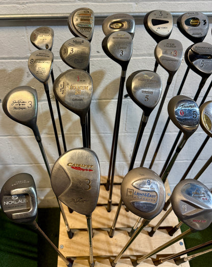 Wholesale Lot of 40 Golf Clubs - Assorted Fairway Woods - RH/LH - Mixed Flexes-Next Round