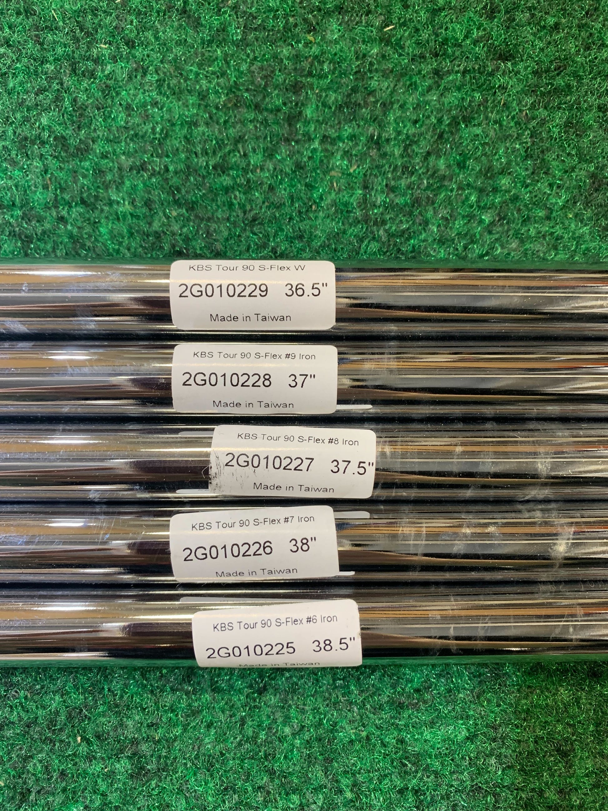 KBS Tour 90 Iron Set Shaft Set - Stiff Flex - 36.5"-38.5"-Next Round