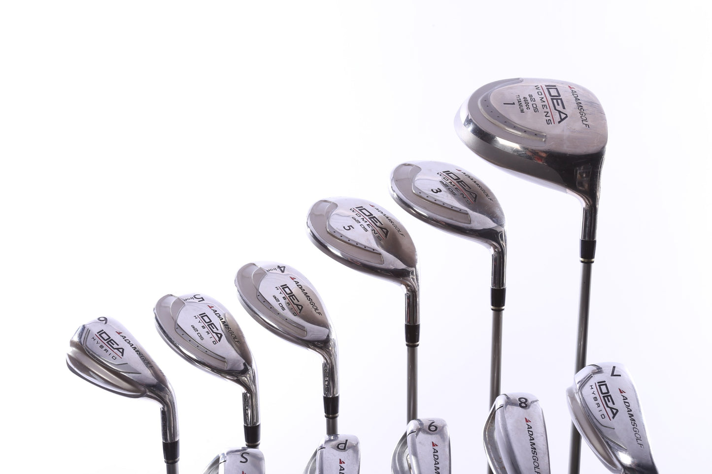 Used Adams Idea a2 OS Complete Set - Right-Handed - 1W, 3W, 5W, 4-7H, 8-PW, SW, Putter - Ladies Flex-Next Round