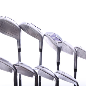 Used Us Kids Golf U/L 54 Grey/Purple Kids Set - Left-Handed - 1W, FW, 4H, 6-PW, 56* Putter - Youth Flex-Next Round