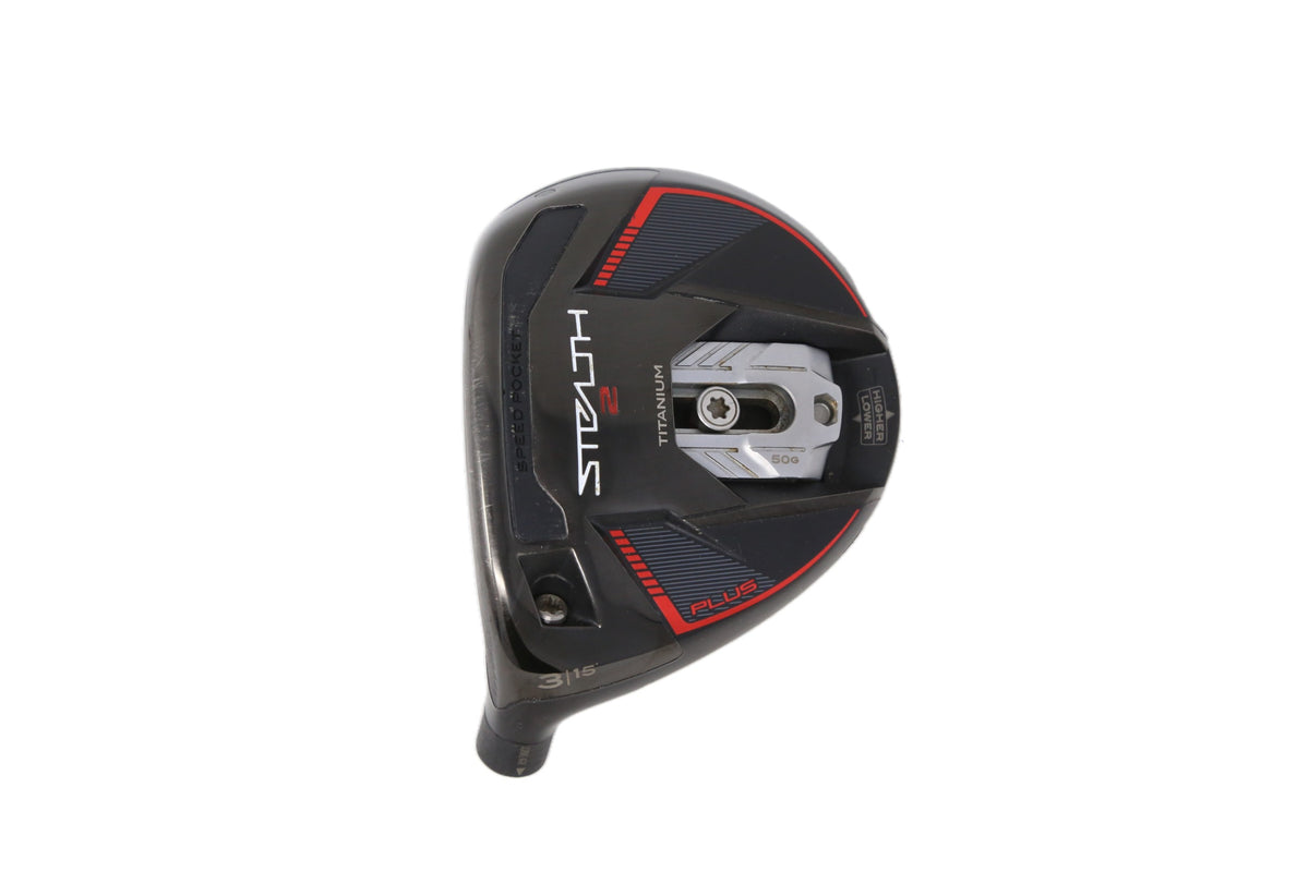 Used TaylorMade STEALTH 2 PLUS 3-Wood - HEAD ONLY - Left-Handed - 15 Degrees