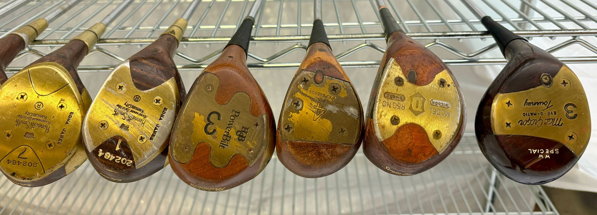 Wholesale Lot of 25 Golf Clubs - Assorted Persimmon Fairway Woods and Drivers-Next Round
