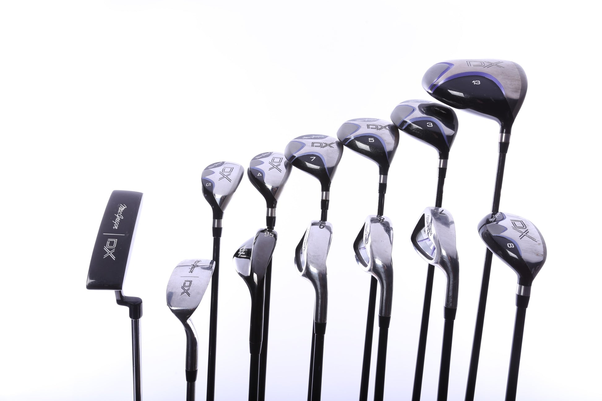 Used MacGregor DX Complete Set - Right-Handed - 1W, 3W, 5W, 7W, 5H, 6H, 7-9, SW, Chipper, Putter - Ladies Flex-Next Round