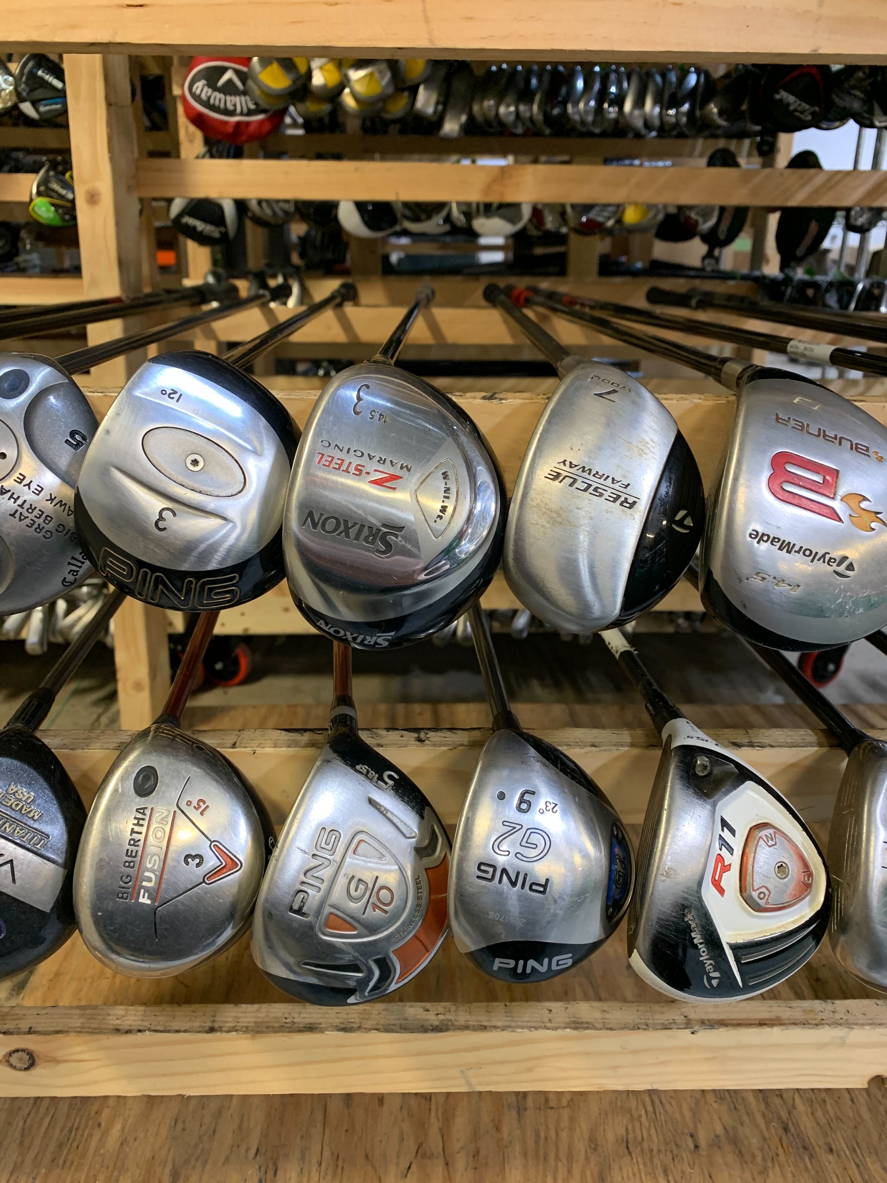 Wholesale Lot of 20 Golf Clubs - Fairway Woods - Men's Flex-Next Round