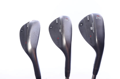 Used Titleist Vokey SM6 Jet Black Wedge Set - Right-Handed - 52*, 56*, 60* - Regular Flex