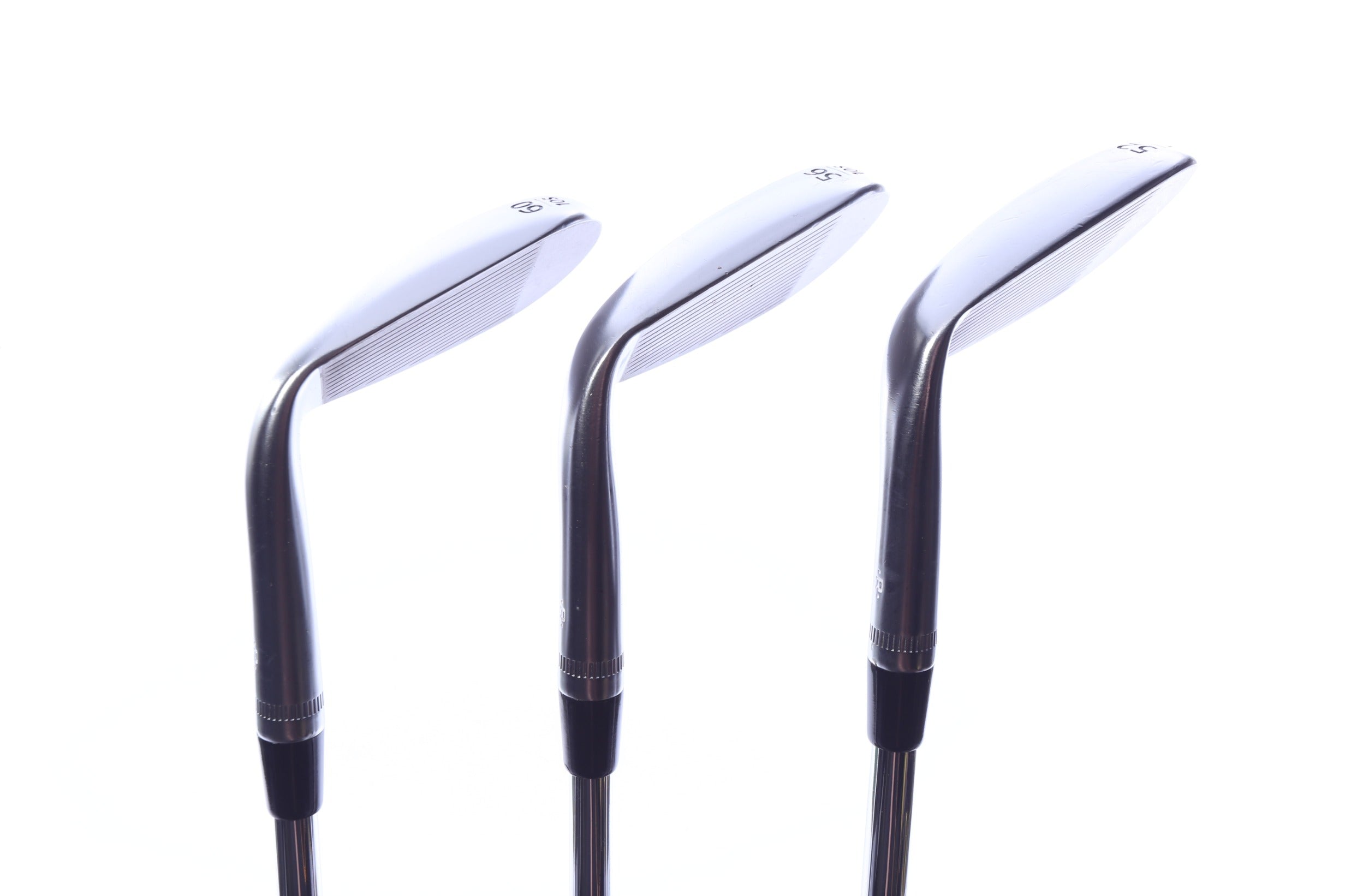 Used Callaway JAWS Raw Chrome Wedge Set - Right-Handed - 52*, 56*, 60* - Wedge Flex