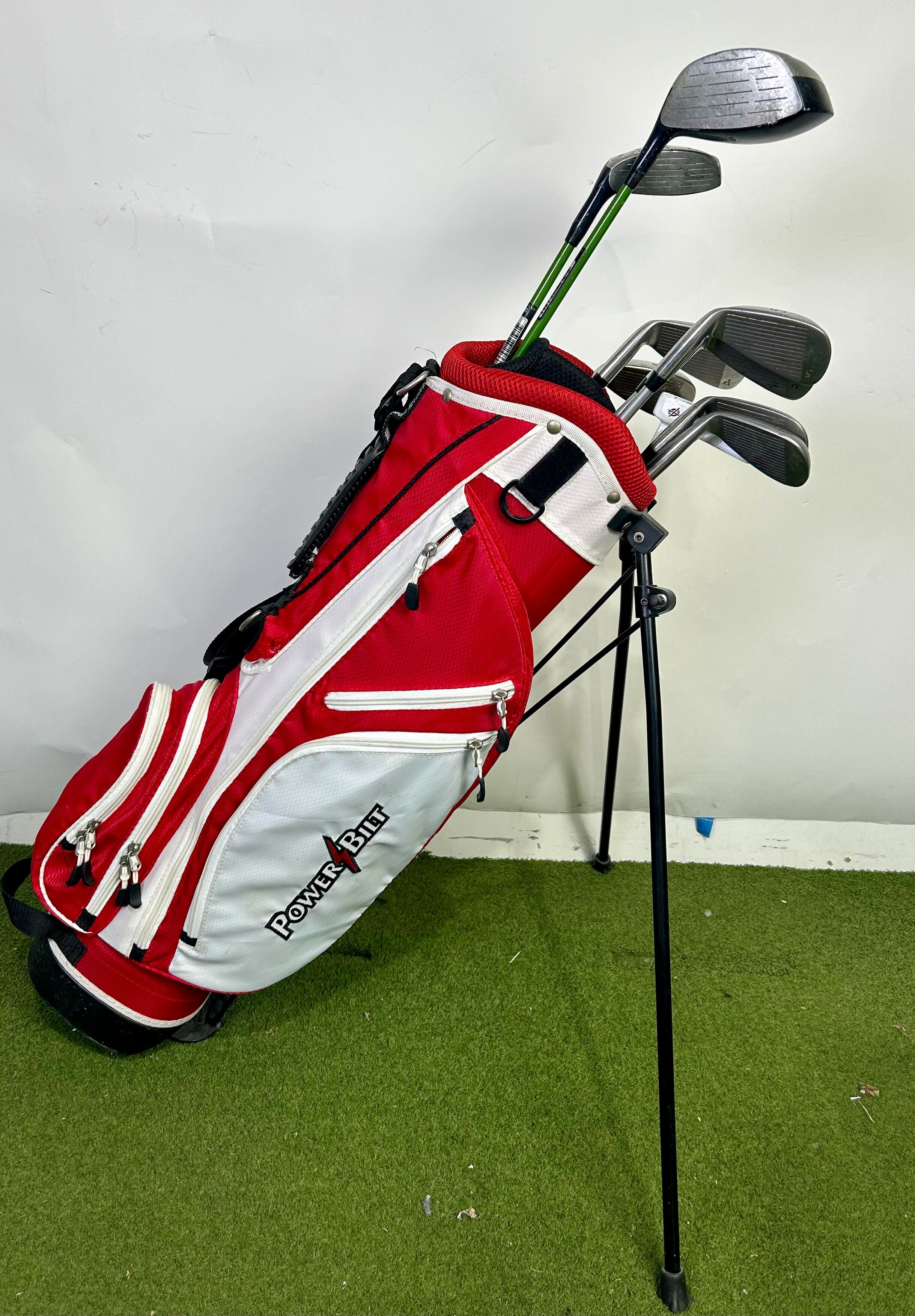 Power Bilt Golf Bag - Includes Complete Right-Handed U.S Kids Junior Golf Set-Next Round