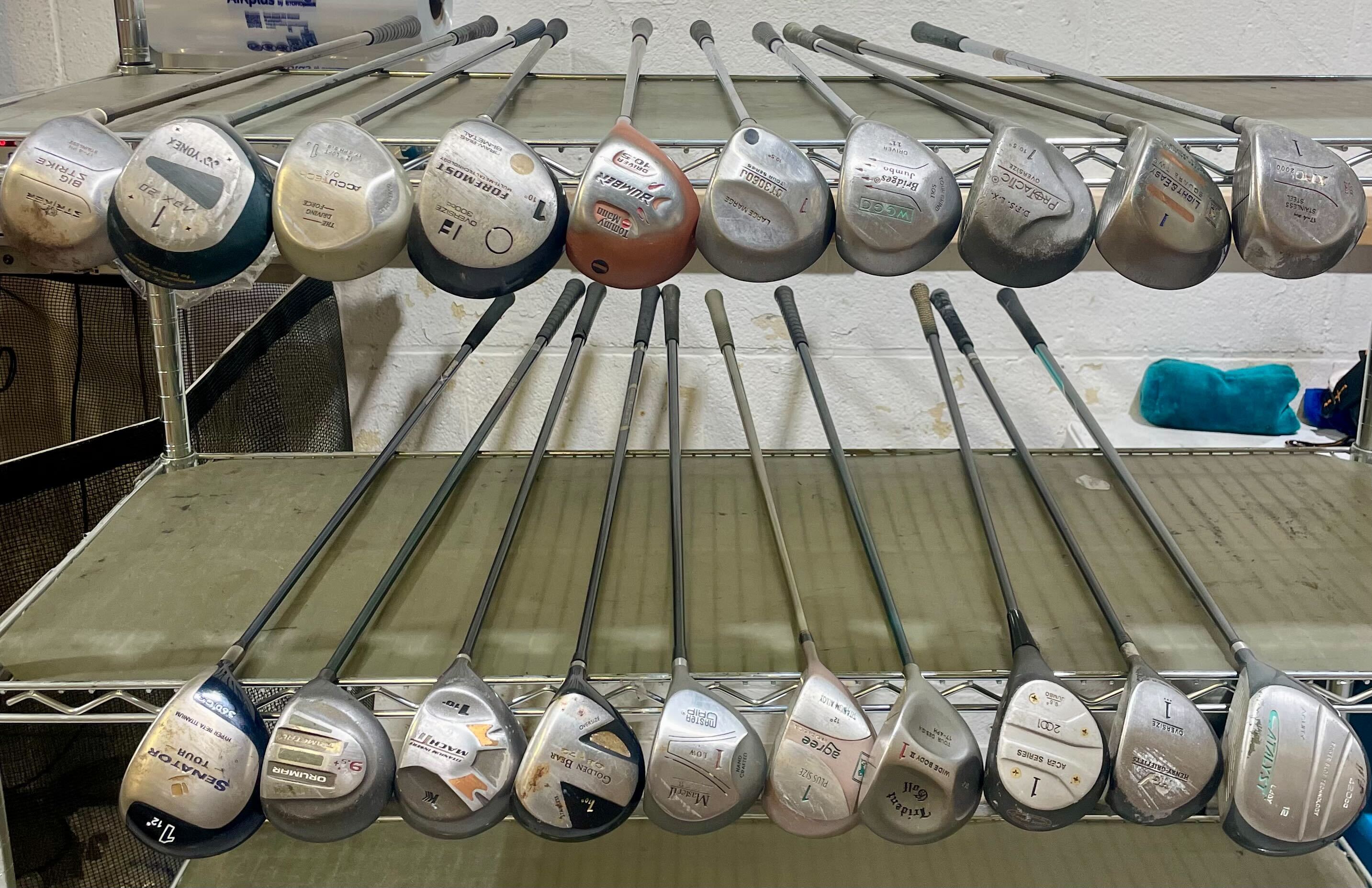 Wholesale Lot of 20 Golf Clubs - Assorted Drivers-Next Round