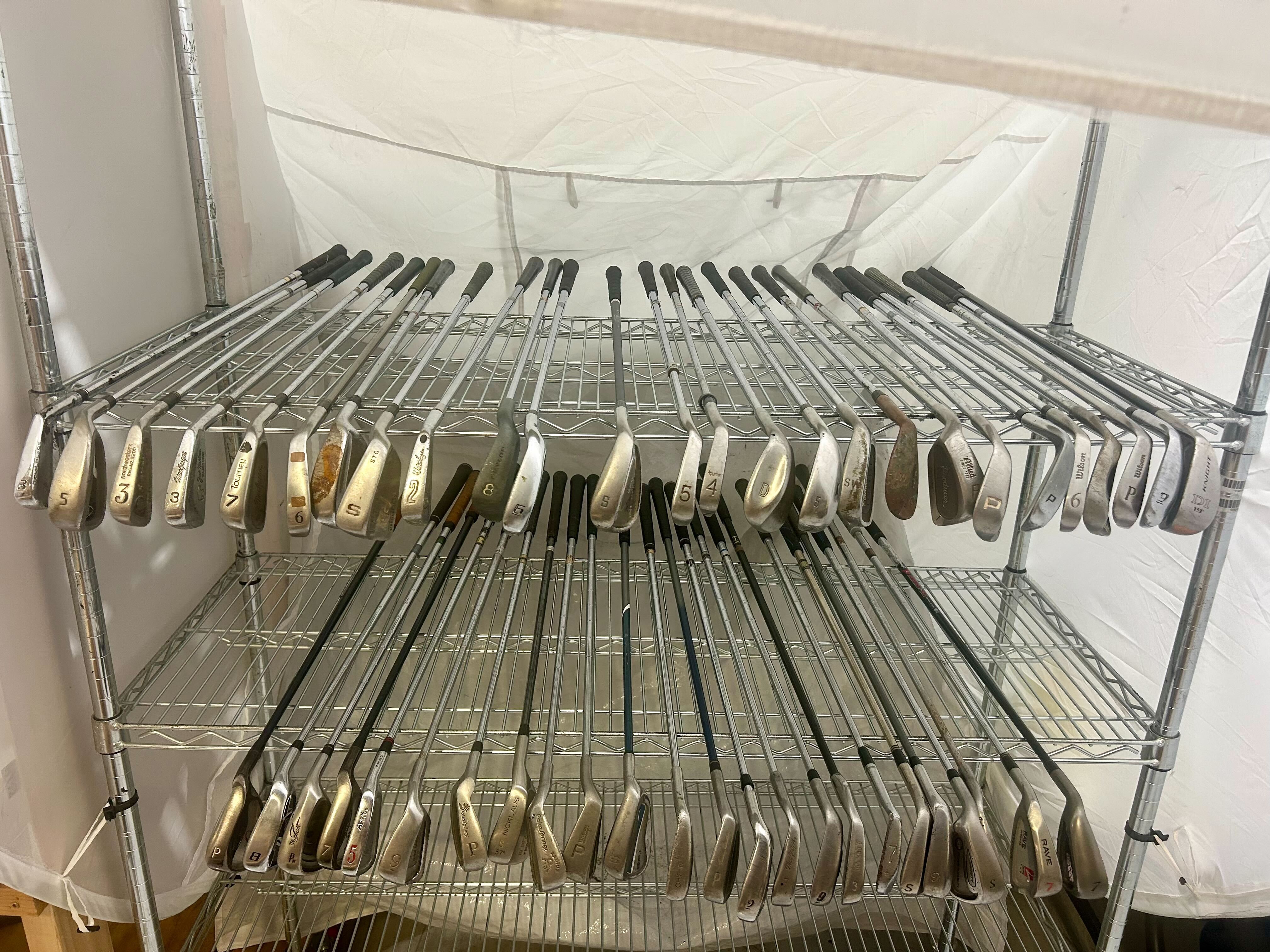 Wholesale Lot of 50 Golf Clubs - Right and Left-Handed - Wilson assorted Irons-Next Round