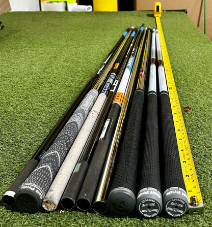 Wholesale Lot of 9 Golf Shafts - Assorted Brands-Next Round