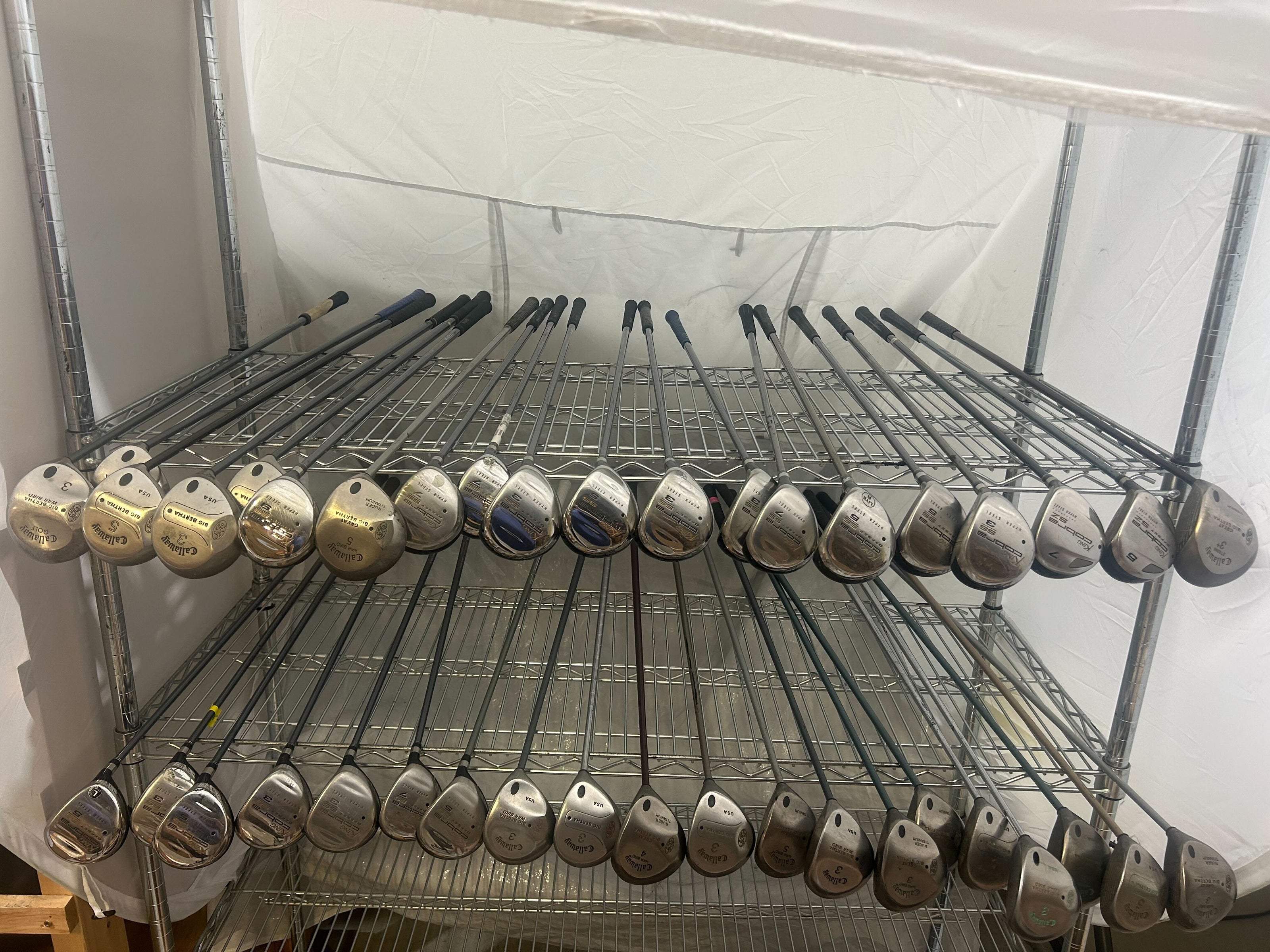 Wholesale Lot of 40 Golf Clubs - All Right Handed - Callaway and Cobra Woods-Next Round