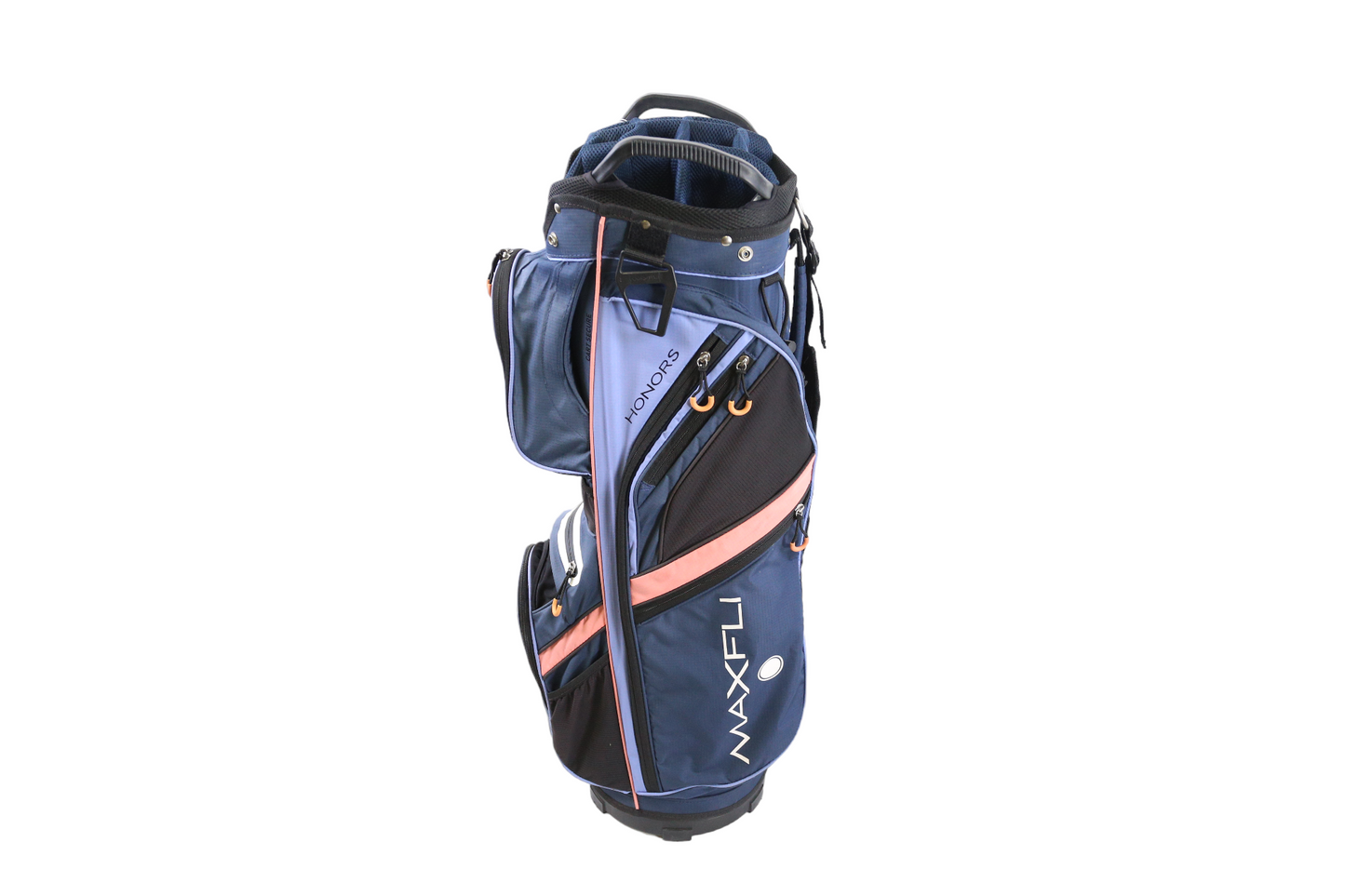 MaxFli Honors Blue/Pink Cart Bag 14 Dividers 9 Pockets Shoulder Strap