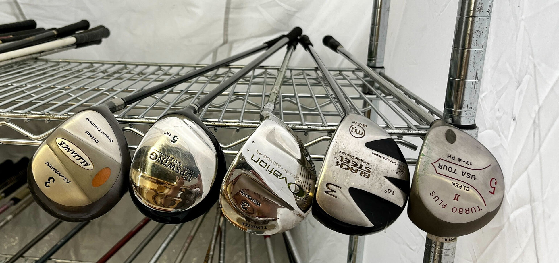 Wholesale Lot of 50 Golf Clubs - Assorted Fairway Woods & Hybrids-Next Round
