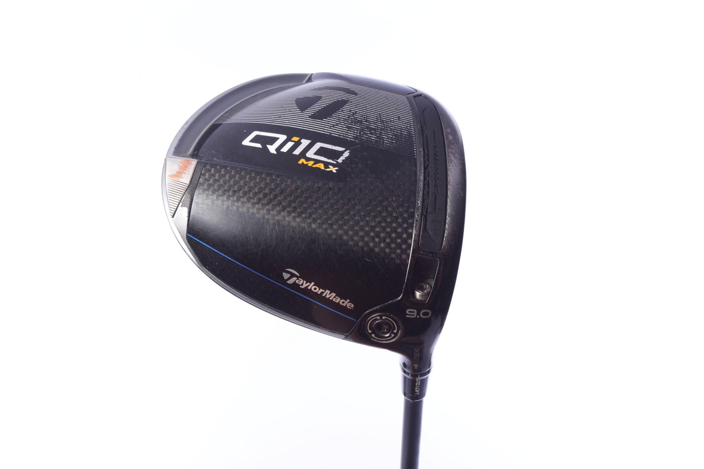 Used TaylorMade Qi10 MAX Driver - 9 Degrees - Stiff Flex Mitsubishi Tensei Black AV Series - Right-Handed