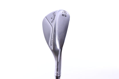 Used Callaway JAWS Raw Chrome Lob Wedge - Right-Handed - 58 Degrees - Variable Flex