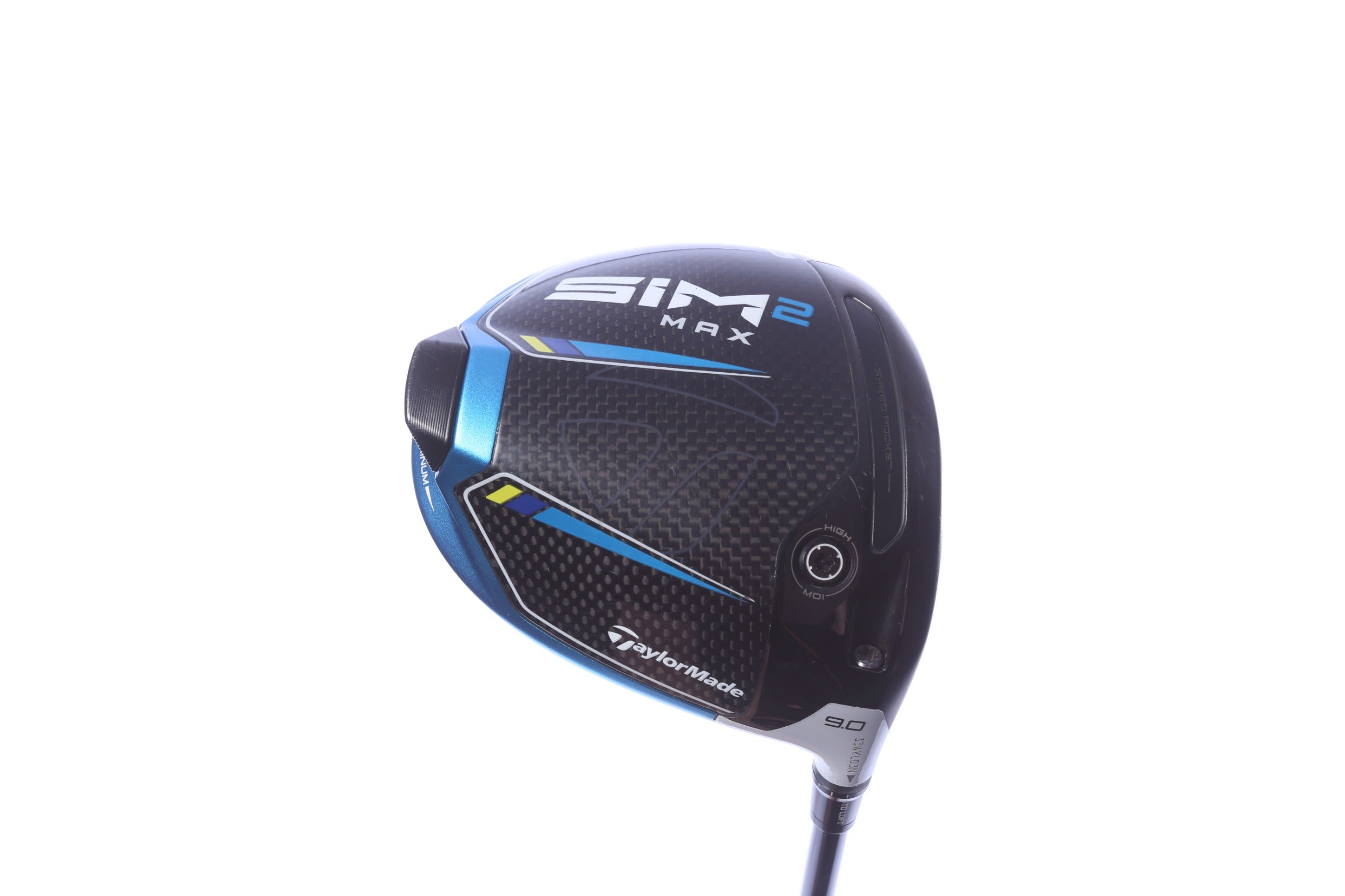 Used TaylorMade SIM2 MAX Driver - 9 Degrees - Stiff Flex Fujikura Ventus Blue - Right-Handed