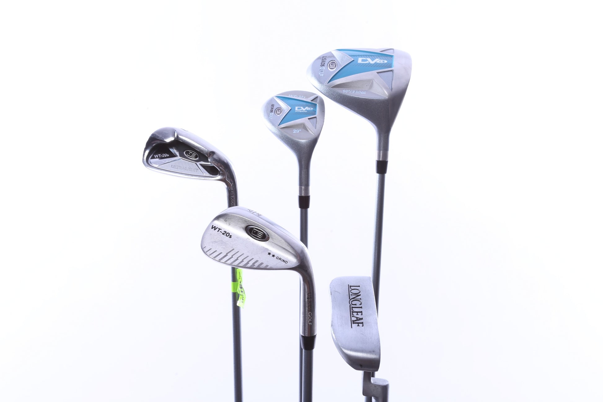 Used Us Kids Golf U/L 48 Grey/Teal Kids Set - Right-Handed - 1W, 4H, 7i, SW(56*), Putter - Youth Flex-Next Round