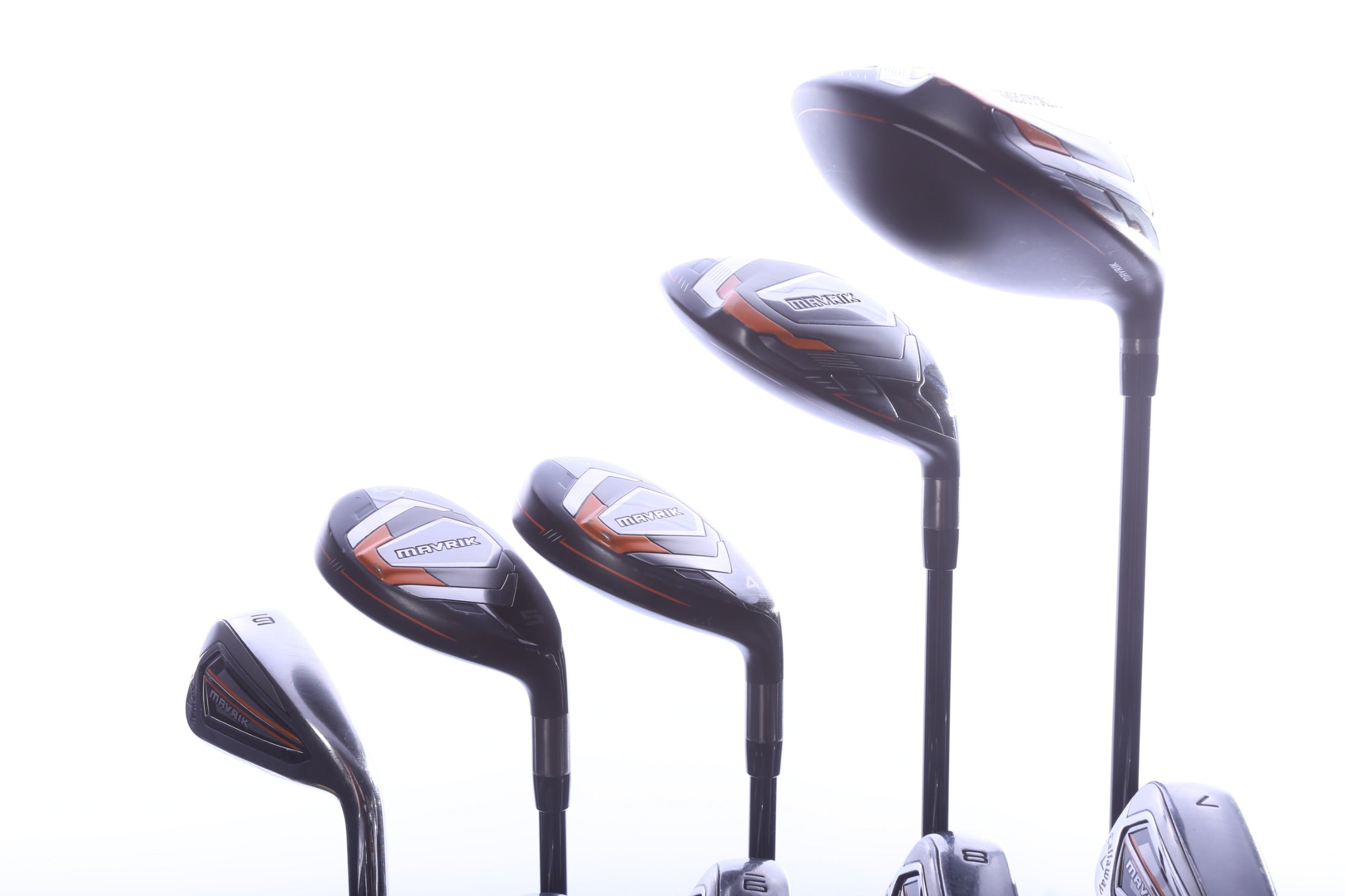 Used Callaway Mavrik 17-Piece Club Set Complete Set - Right-Handed - Driver, 3W, 4H, 5H, 6-PW, SW - Regular Flex
