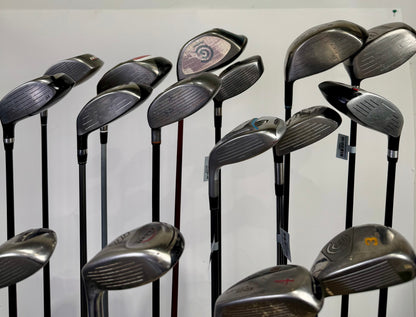 Wholesale Lot of 24 Drivers, Fairway Woods, and Hybrids. Assorted Brands.-Next Round
