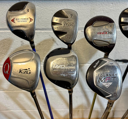 Wholesale Lot of 35 Golf Clubs - Assorted Fairway Woods