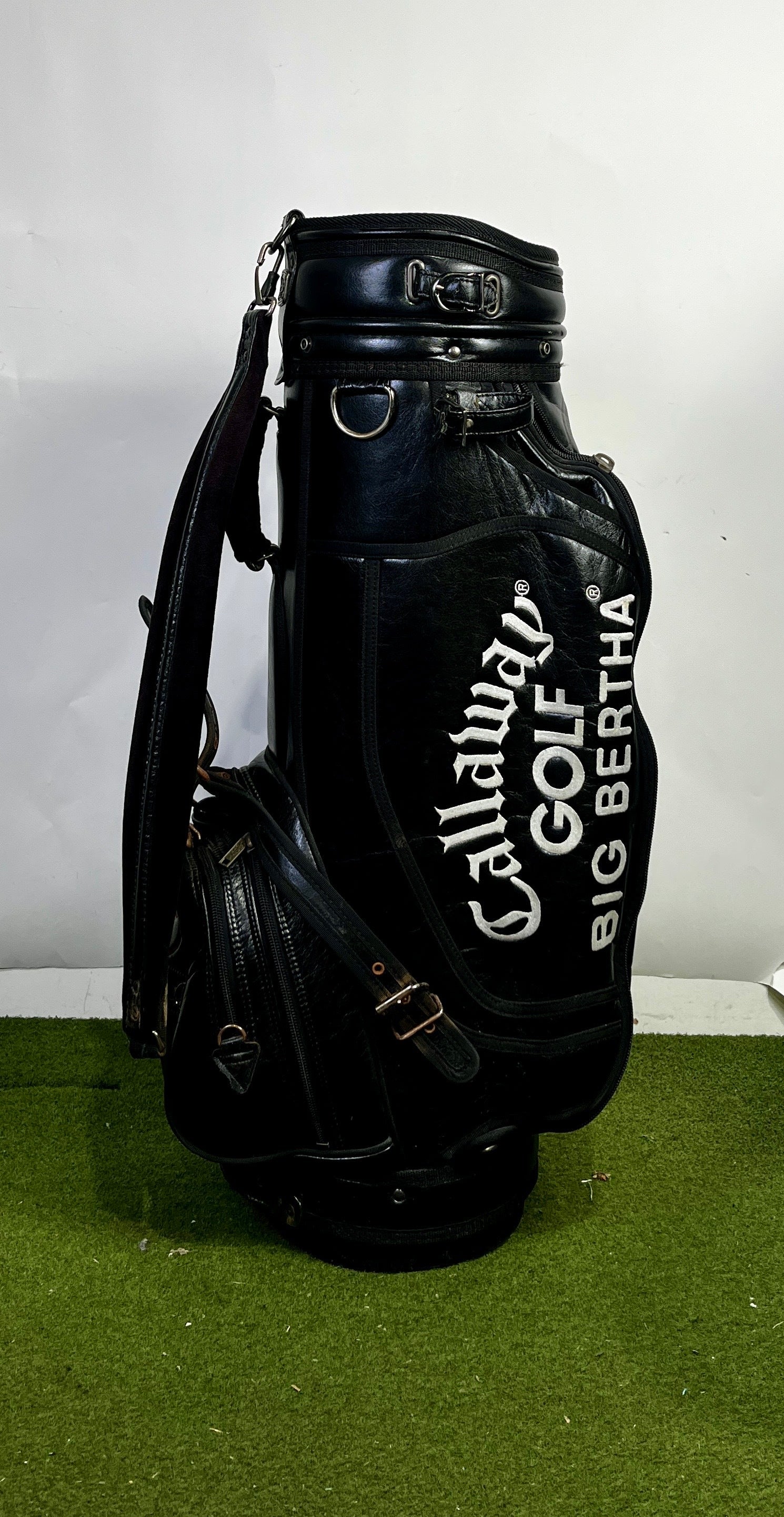 Big Bertha Callaway Staff Bag - 5 Dividers 5 Pockets- Black and White-Next Round