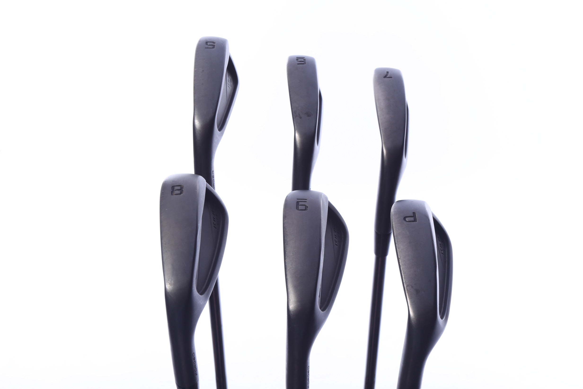 Used Cobra 2025 King Forged CB Black Iron Set - Left-Handed - 5-PW - Stiff Flex